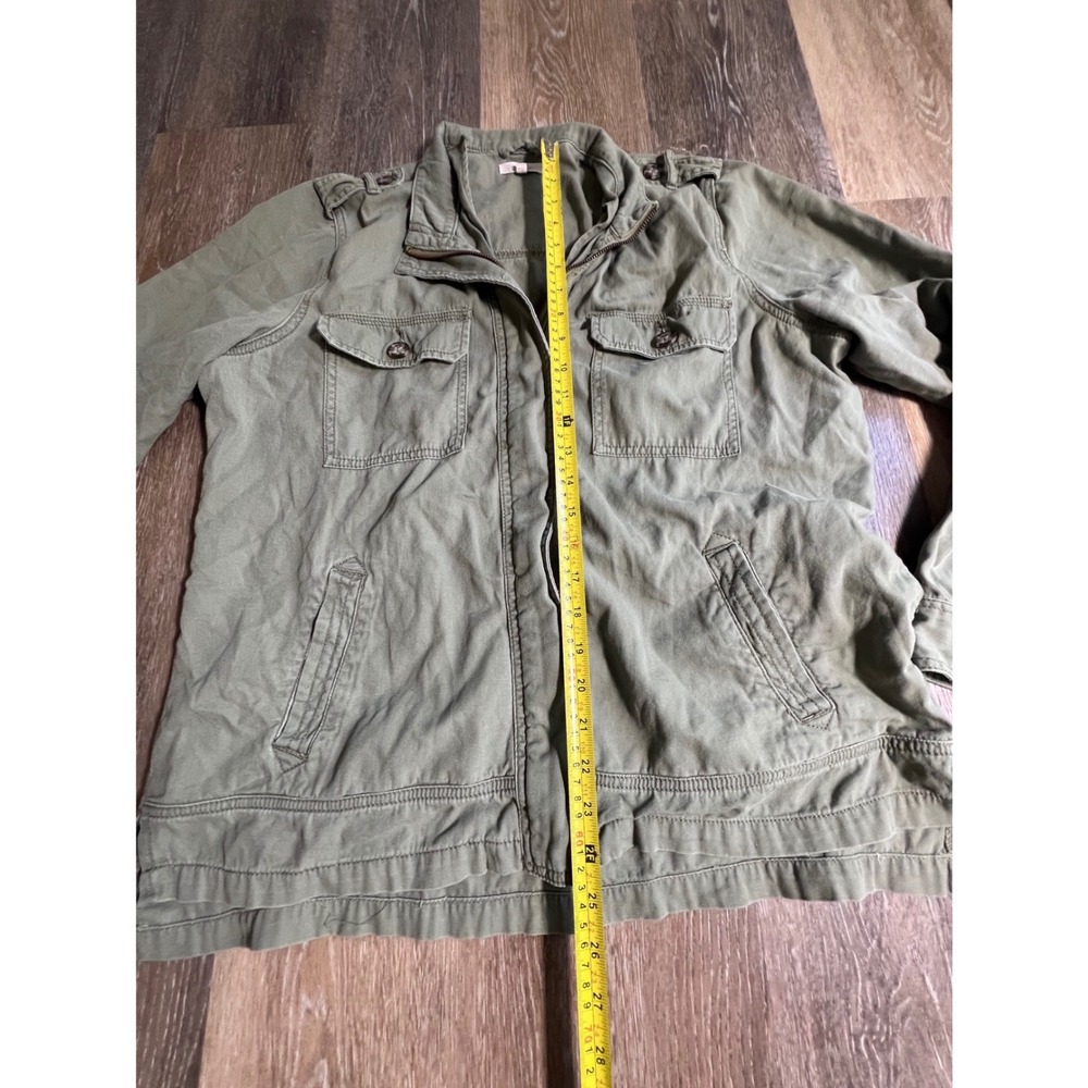 Maurices Utility Field Jacket Women XL Green Excellent Olive Military Cargo Coat - Picture 4 of 6
